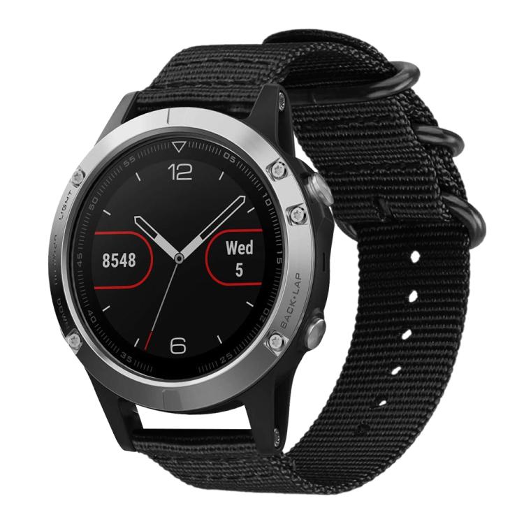 xDfind Ring Buckle Nylon Canvas Watch Band, For Garmin Fenix 8/7/6/5 22mm