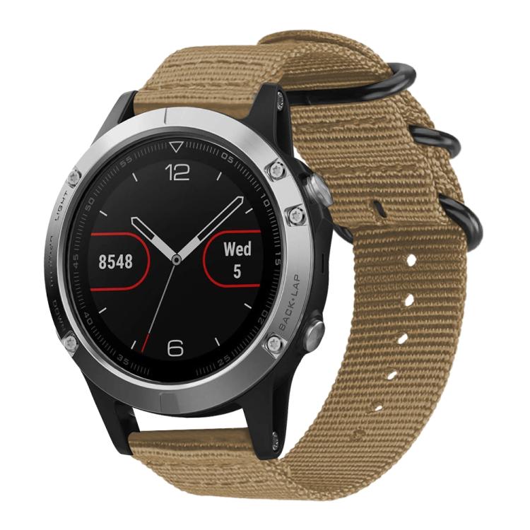 xDfind Ring Buckle Nylon Canvas Watch Band, For Garmin Fenix 8/7/6/5 22mm