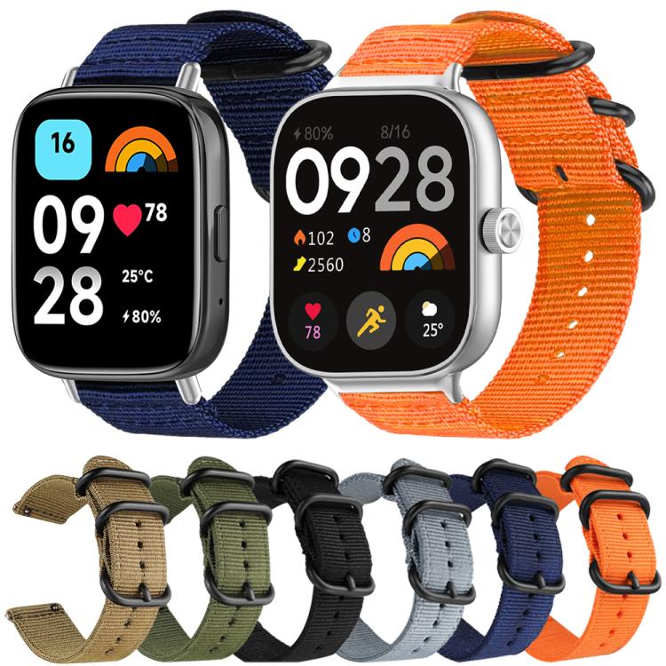 xDfind Ring Buckle Nylon Canvas Watch Band