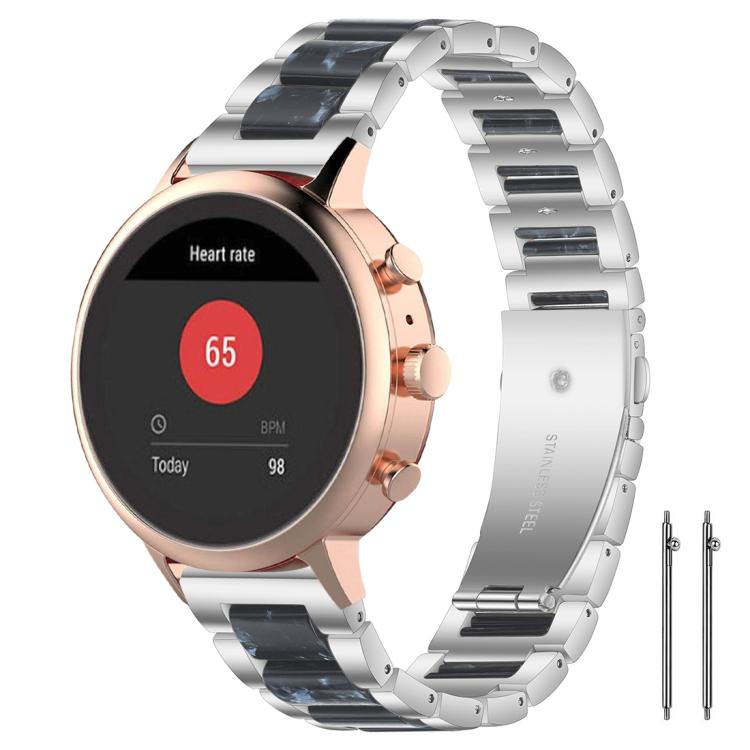 xDfind Three Beads Metal Resin Watch Band, 18mm