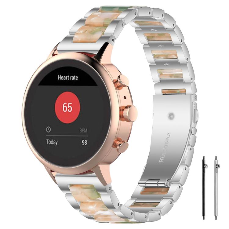 xDfind Three Beads Metal Resin Watch Band, 18mm