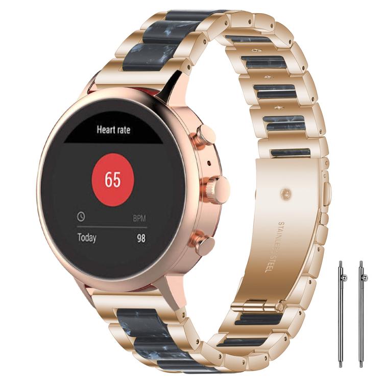 xDfind Three Beads Metal Resin Watch Band, 18mm