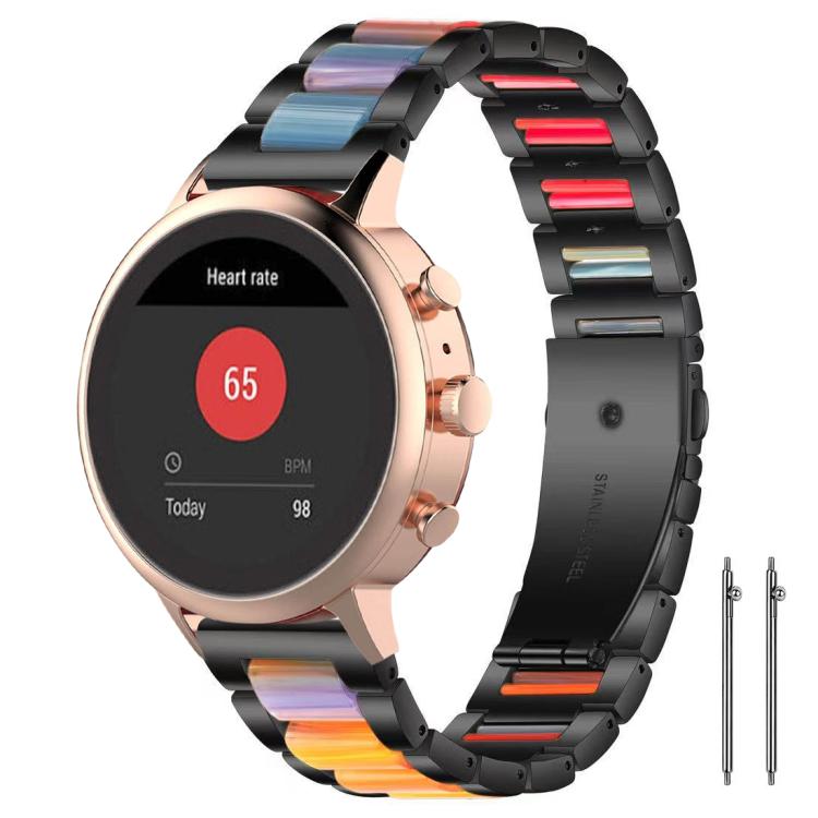 xDfind Three Beads Metal Resin Watch Band, 18mm