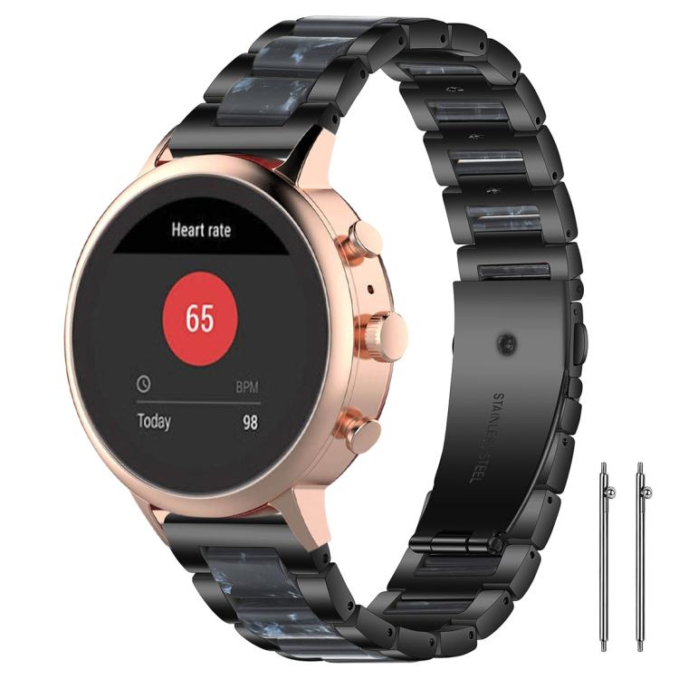 xDfind Three Beads Metal Resin Watch Band, 18mm