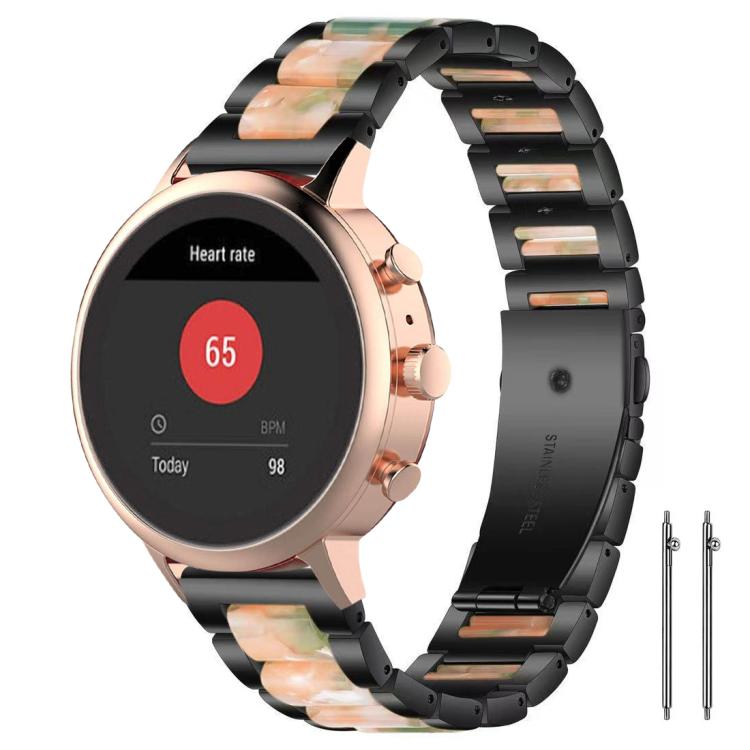 xDfind Three Beads Metal Resin Watch Band, 18mm