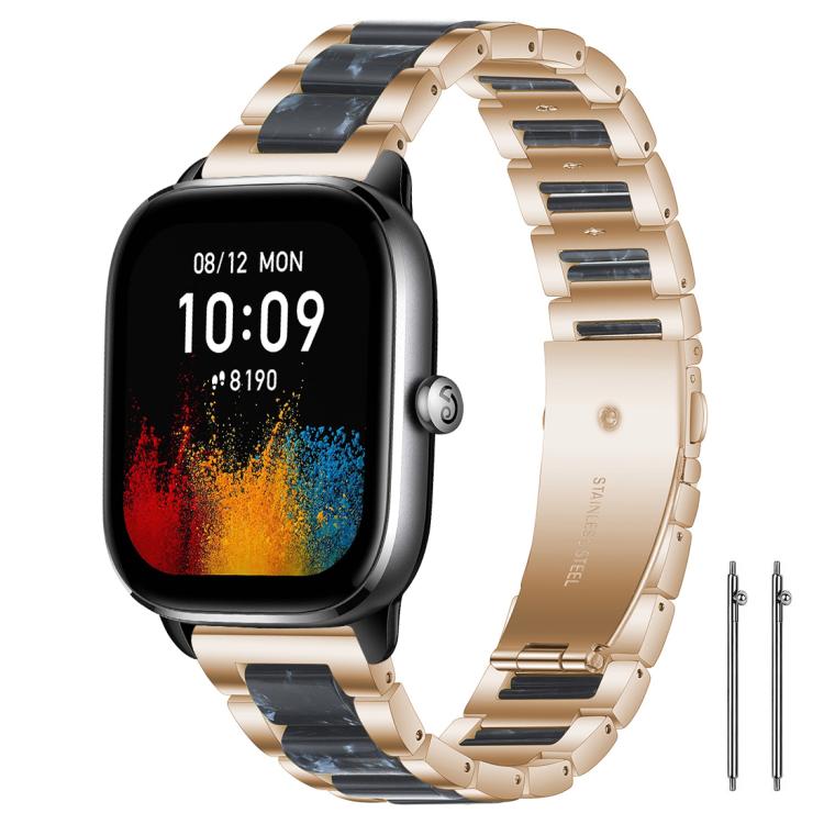 xDfind Three Beads Metal Resin Watch Band, 20mm