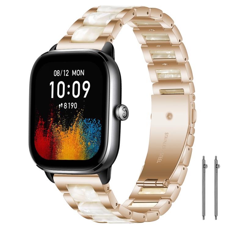xDfind Three Beads Metal Resin Watch Band, 20mm