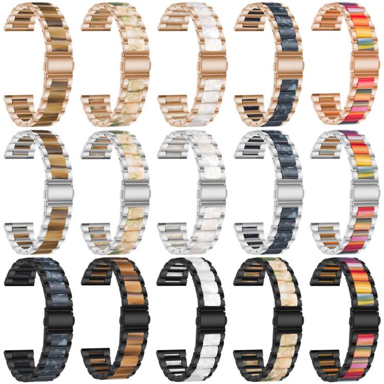 xDfind Three Beads Metal Resin Watch Band, 18mm