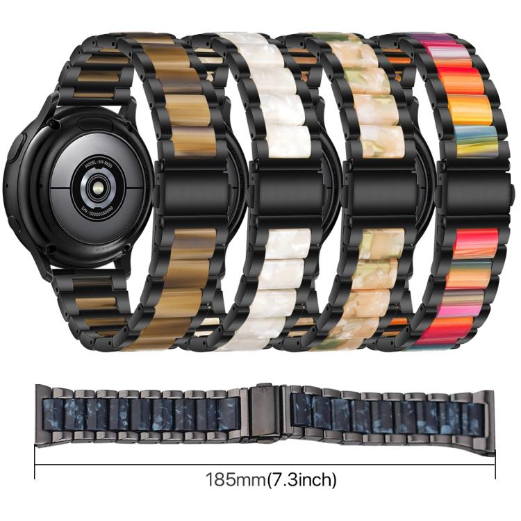 xDfind Three Beads Metal Resin Watch Band, 18mm