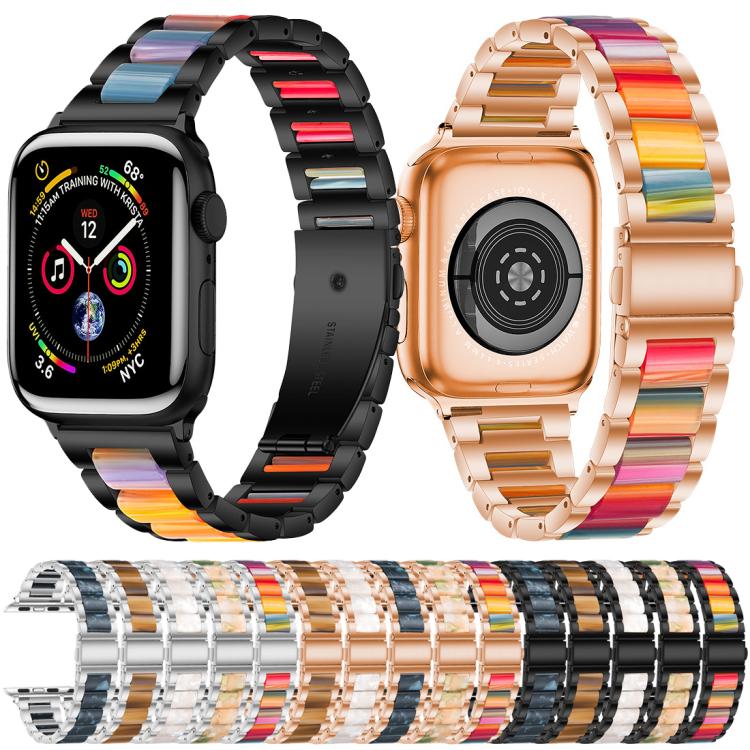 xDfind Three Beads Metal Resin Watch Band, For Apple Watch 42 / 44 / 45 / 46 / 49mm