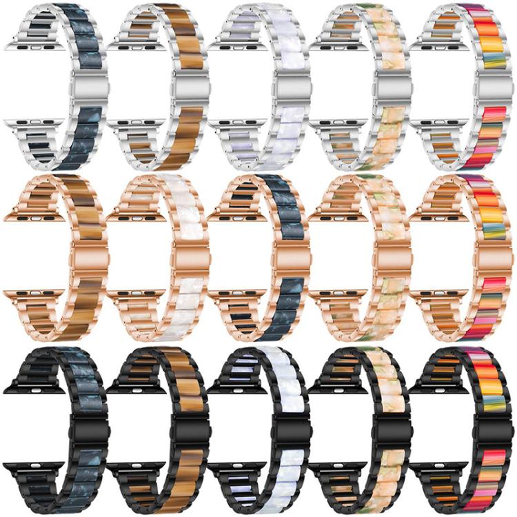 xDfind Three Beads Metal Resin Watch Band, For Apple Watch 38 / 40 / 41 / S10 42mm