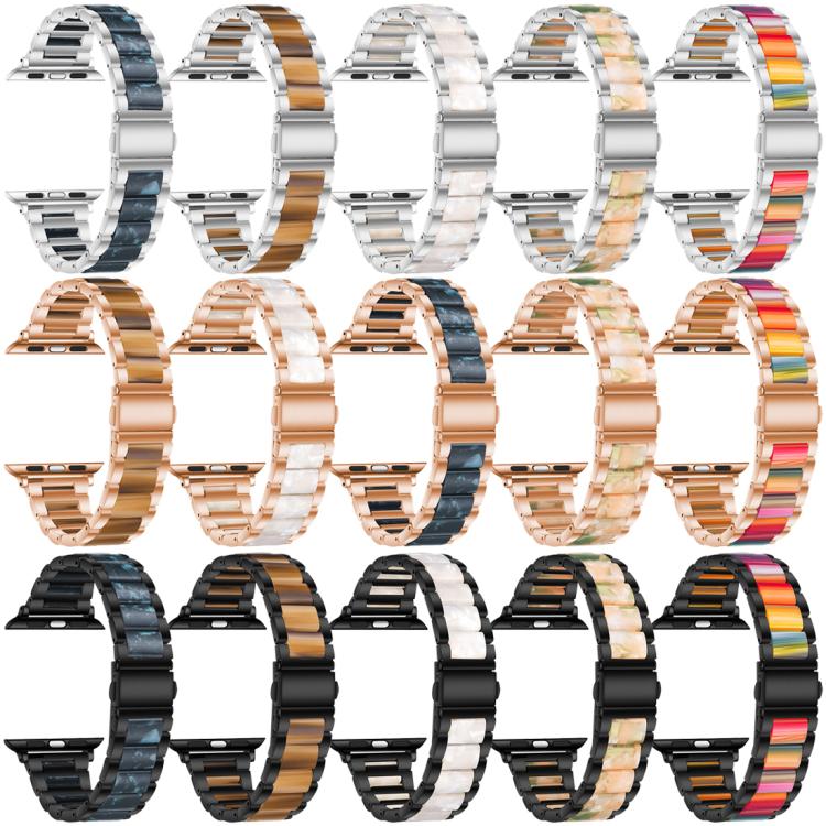 xDfind Three Beads Metal Resin Watch Band, For Apple Watch 42 / 44 / 45 / 46 / 49mm