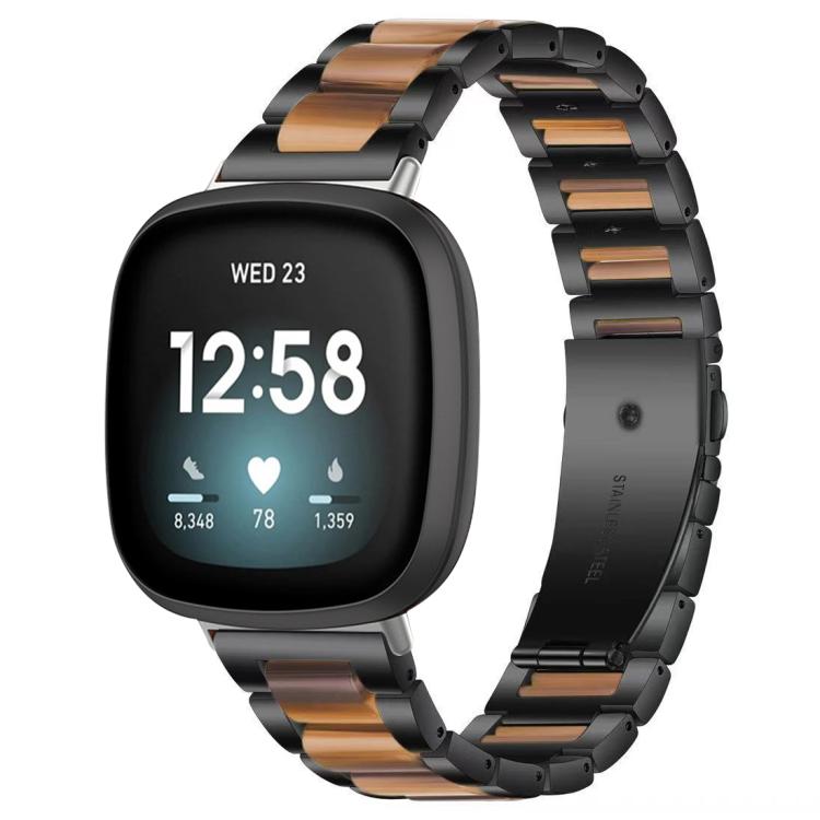 xDfind Three Beads Metal Resin Watch Band, For Fitbit Versa 4 / 3 / Sense 2 / Sense