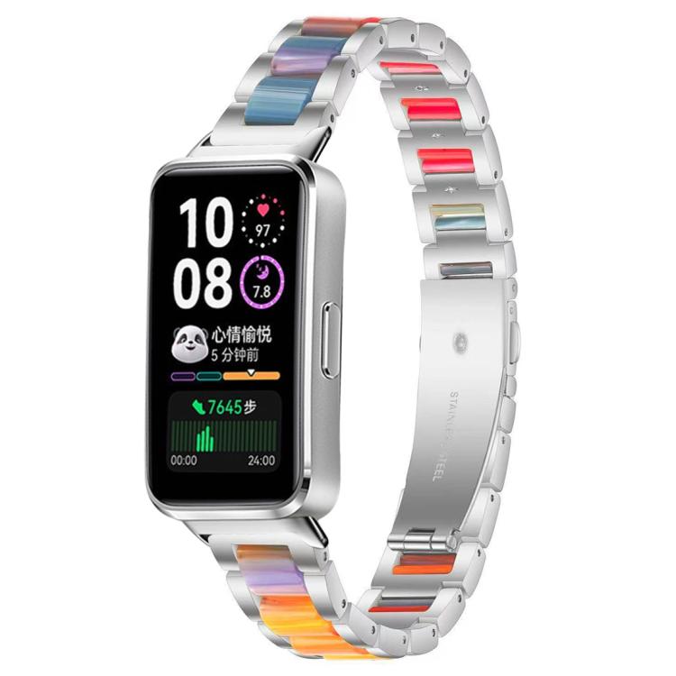 xDfind Three Beads Metal Resin Watch Band, For Huawei Band 10 / 9 / 8