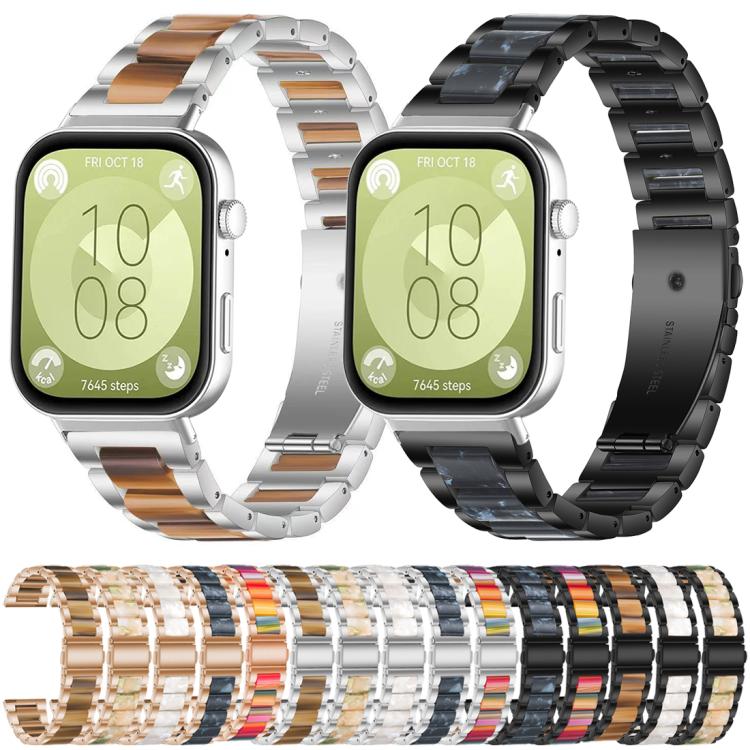 xDfind Three Beads Metal Resin Watch Band, For Huawei Band 10 / 9 / 8