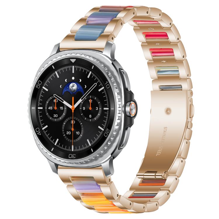 xDfind Three Beads Metal Resin Watch Band, For Samsung Galaxy Watch8 / 8 Classic