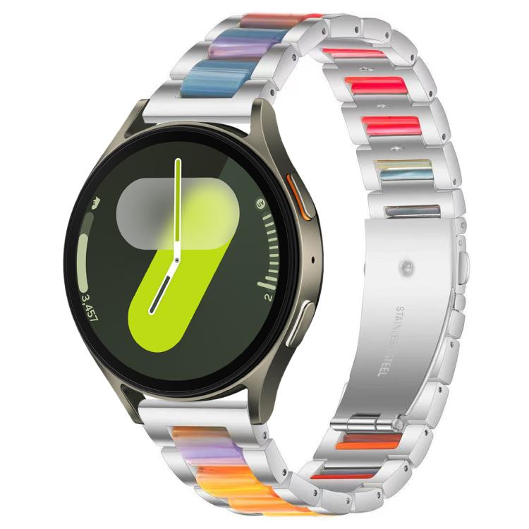 xDfind Three Beads Metal Resin Watch Band, For Samsung Galaxy Watch 7 / 6 / 5 / FE