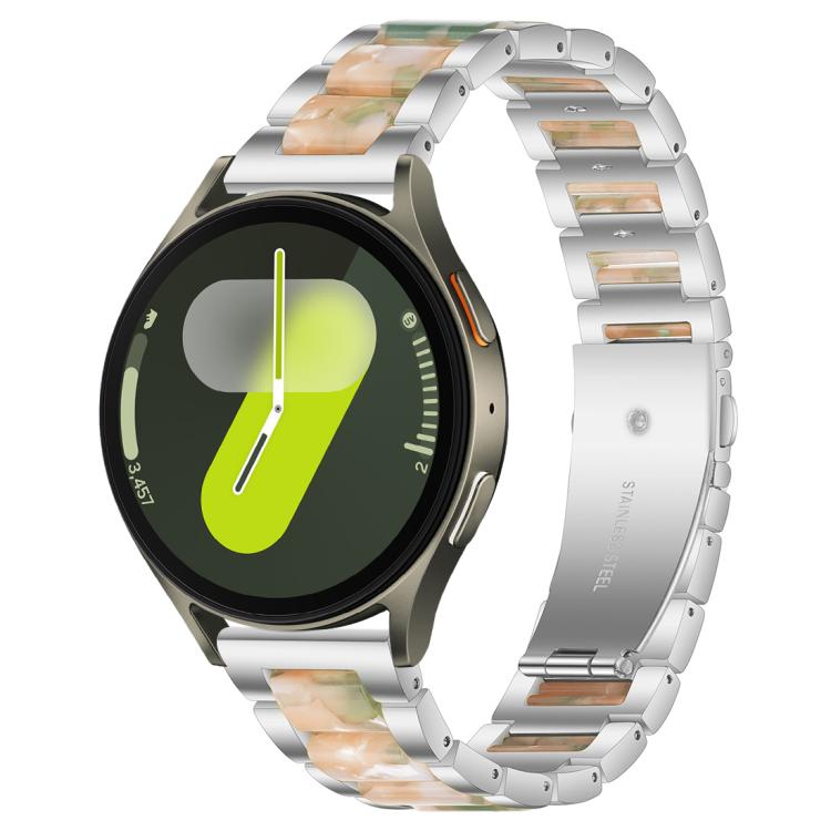xDfind Three Beads Metal Resin Watch Band, For Samsung Galaxy Watch 7 / 6 / 5 / FE