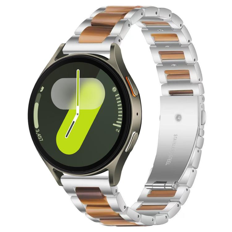 xDfind Three Beads Metal Resin Watch Band, For Samsung Galaxy Watch 7 / 6 / 5 / FE