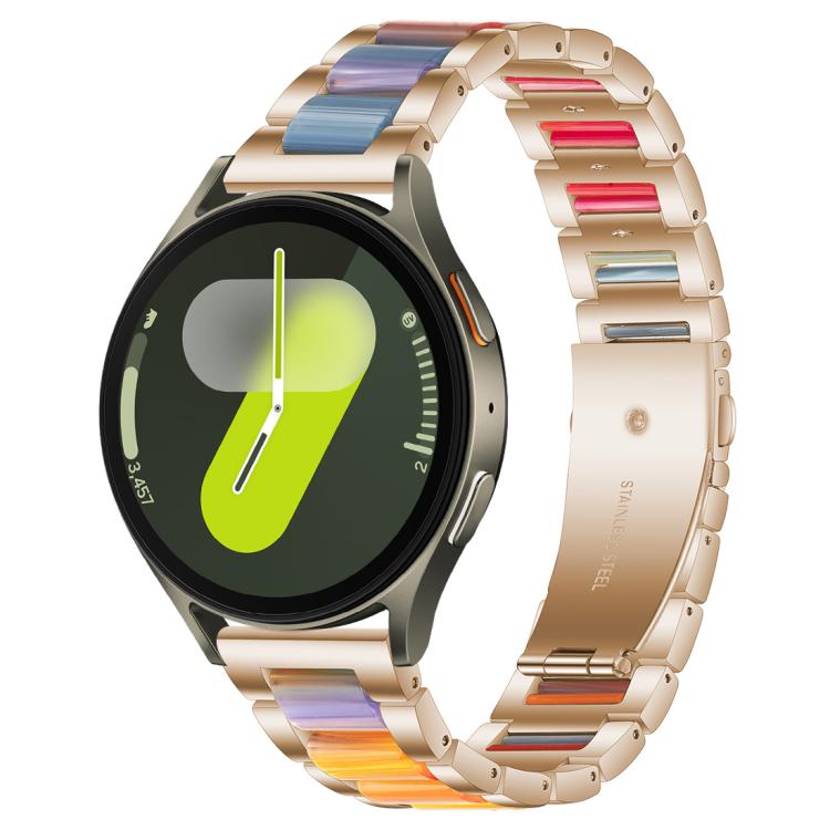 xDfind Three Beads Metal Resin Watch Band, For Samsung Galaxy Watch 7 / 6 / 5 / FE
