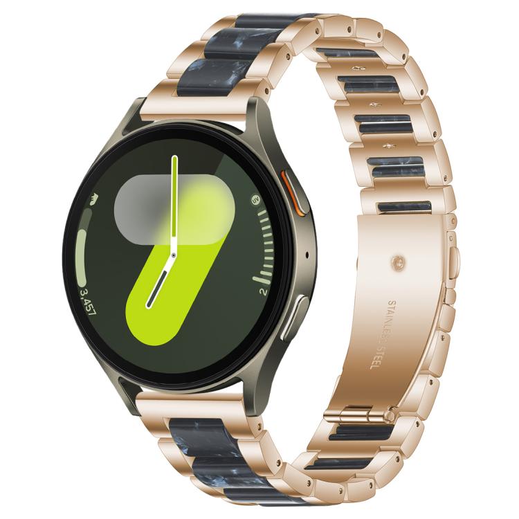 xDfind Three Beads Metal Resin Watch Band, For Samsung Galaxy Watch 7 / 6 / 5 / FE