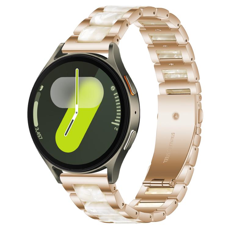 xDfind Three Beads Metal Resin Watch Band, For Samsung Galaxy Watch 7 / 6 / 5 / FE
