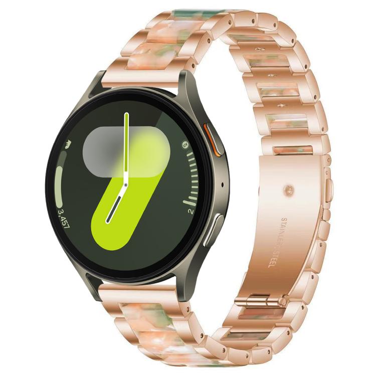 xDfind Three Beads Metal Resin Watch Band, For Samsung Galaxy Watch 7 / 6 / 5 / FE