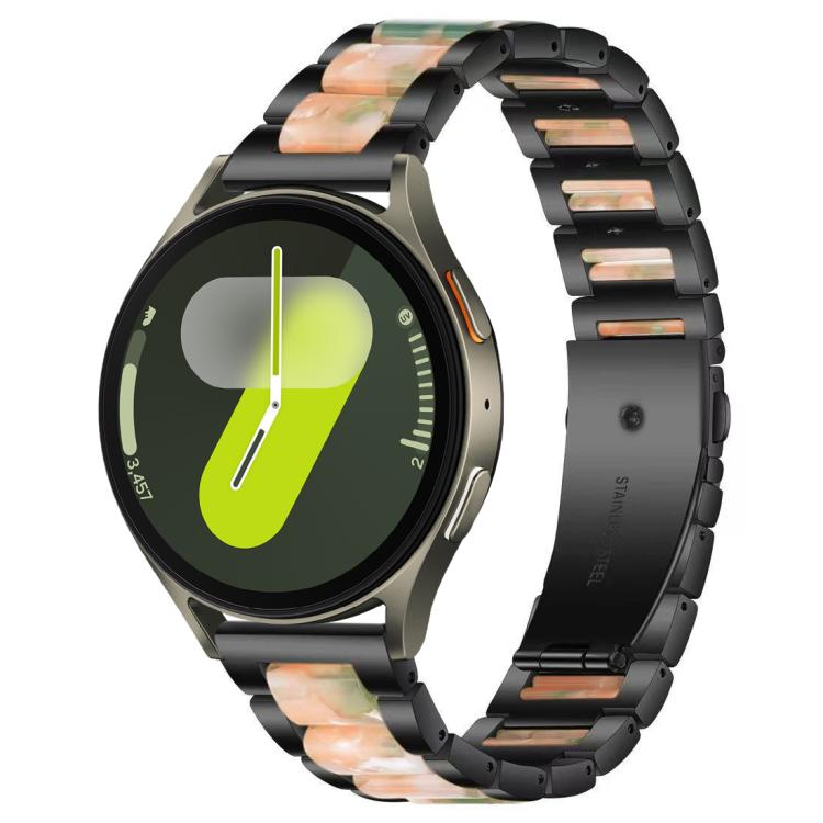 xDfind Three Beads Metal Resin Watch Band, For Samsung Galaxy Watch 7 / 6 / 5 / FE