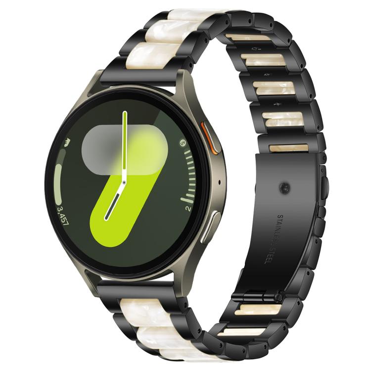 xDfind Three Beads Metal Resin Watch Band, For Samsung Galaxy Watch 7 / 6 / 5 / FE