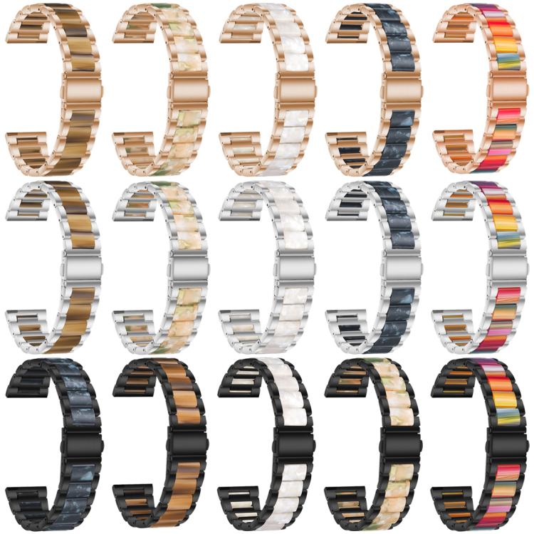 xDfind Three Beads Metal Resin Watch Band, For Samsung Galaxy Watch 7 / 6 / 5 / FE
