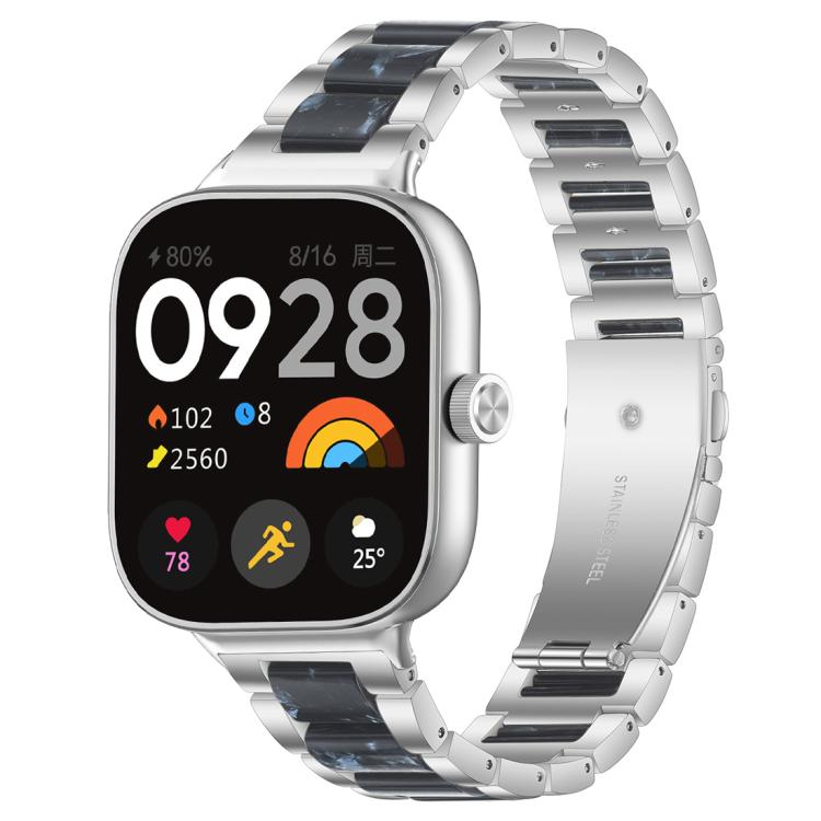 xDfind Three Beads Metal Resin Watch Band, For Redmi Watch6/5/4/Xiaomi Band 9 Pro/8 Pro