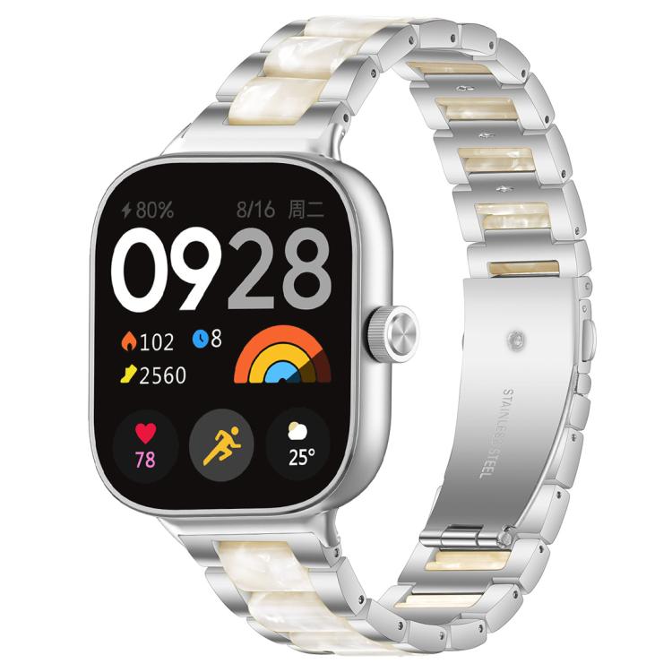 xDfind Three Beads Metal Resin Watch Band, For Redmi Watch6/5/4/Xiaomi Band 9 Pro/8 Pro