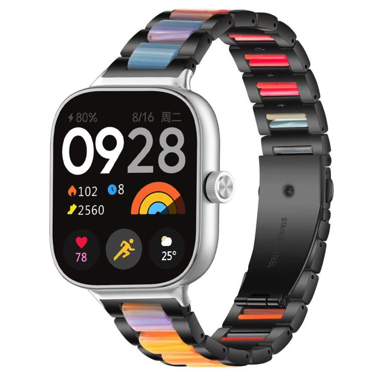 xDfind Three Beads Metal Resin Watch Band, For Redmi Watch6/5/4/Xiaomi Band 9 Pro/8 Pro