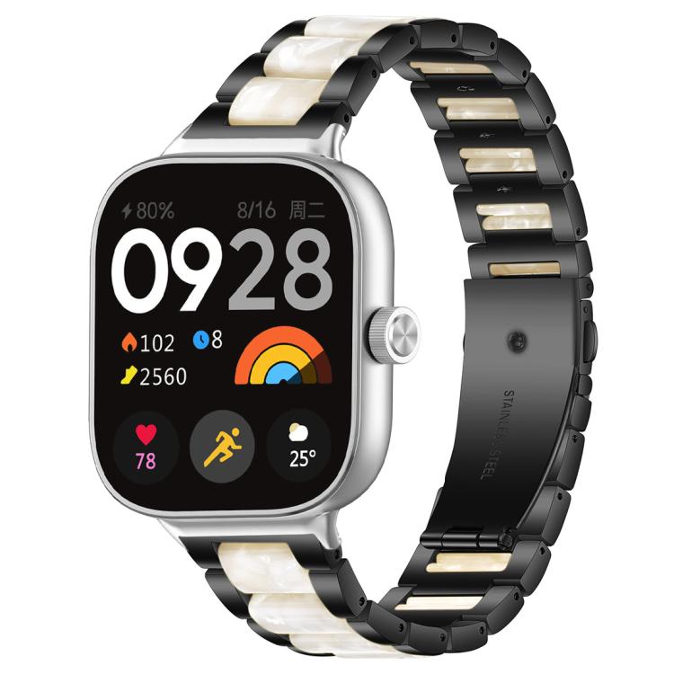 xDfind Three Beads Metal Resin Watch Band, For Redmi Watch6/5/4/Xiaomi Band 9 Pro/8 Pro