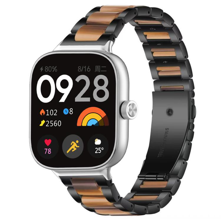 xDfind Three Beads Metal Resin Watch Band, For Redmi Watch6/5/4/Xiaomi Band 9 Pro/8 Pro