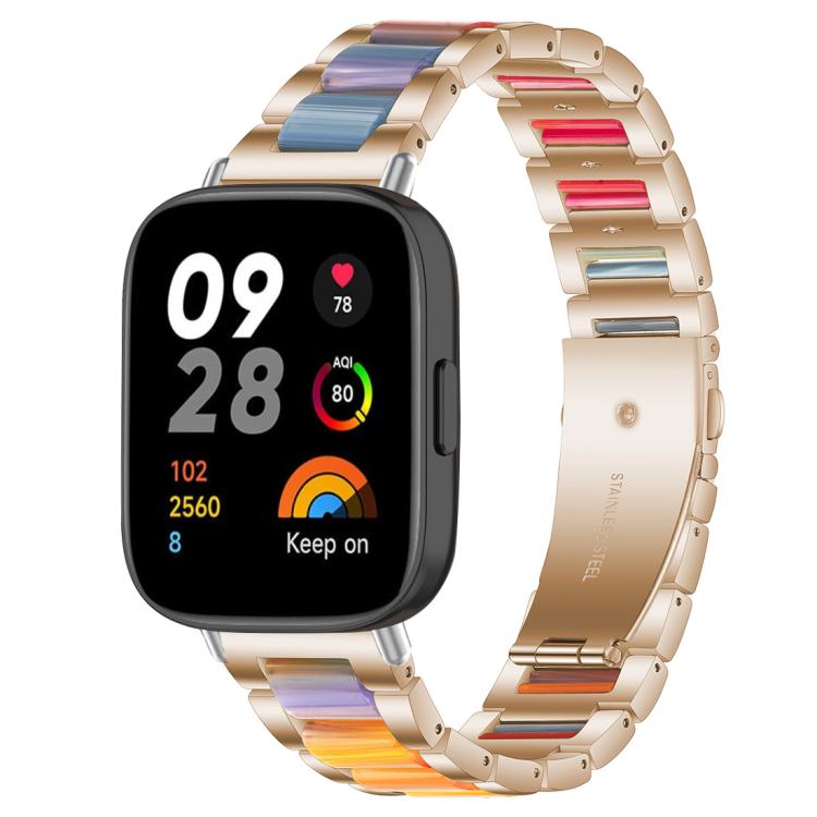 xDfind Three Beads Metal Resin Watch Band, For Redmi Watch 3