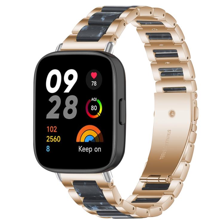 xDfind Three Beads Metal Resin Watch Band, For Redmi Watch 3