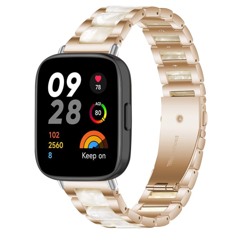 xDfind Three Beads Metal Resin Watch Band, For Redmi Watch 3