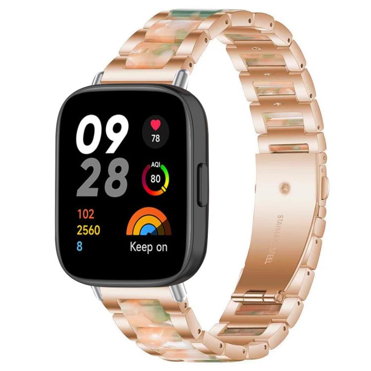 xDfind Three Beads Metal Resin Watch Band, For Redmi Watch 3