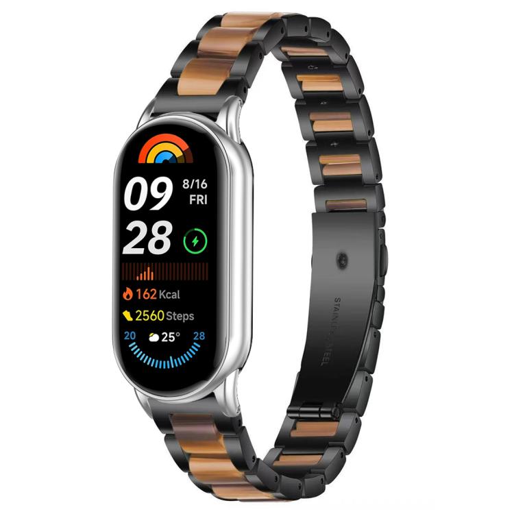xDfind Three Beads Metal Resin Watch Band, For Xiaomi Smart Band 10 / 9 / 8