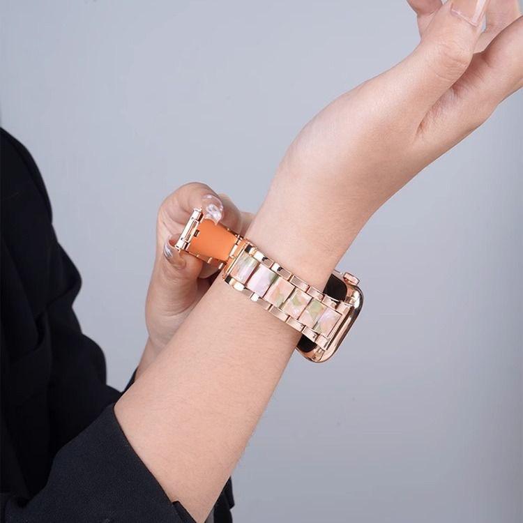 xDfind Three Beads Metal Resin Watch Band, For Redmi Watch6/5/4/Xiaomi Band 9 Pro/8 Pro