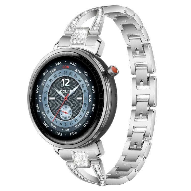 xDfind X-Shaped Single Row Diamond Metal Watch Band