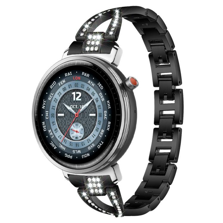 xDfind X-Shaped Single Row Diamond Metal Watch Band
