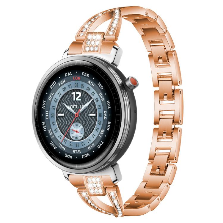 xDfind X-Shaped Single Row Diamond Metal Watch Band