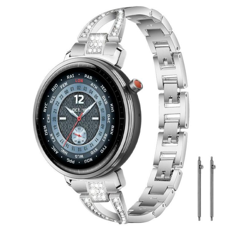 xDfind X-Shaped Single Row Diamond Metal Watch Band