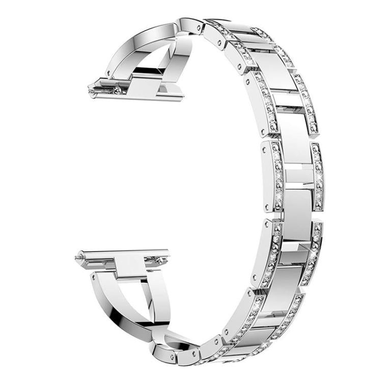 xDfind X-Shaped Single Row Diamond Metal Watch Band, 18mm