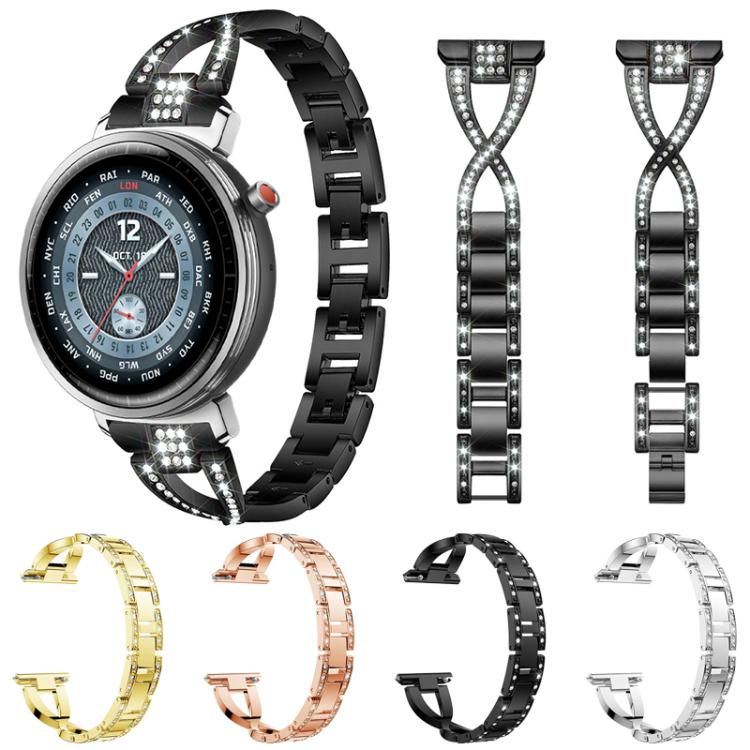 xDfind X-Shaped Single Row Diamond Metal Watch Band