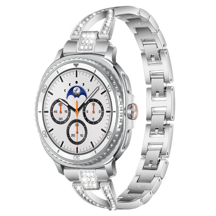 xDfind X-Shaped Single Row Diamond Metal Watch Band