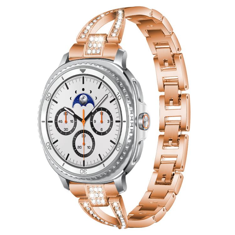 xDfind X-Shaped Single Row Diamond Metal Watch Band