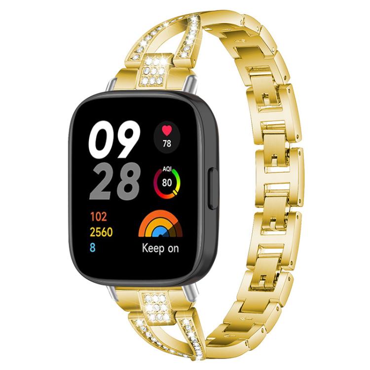 xDfind X-Shaped Single Row Diamond Metal Watch Band, For Redmi Watch 3